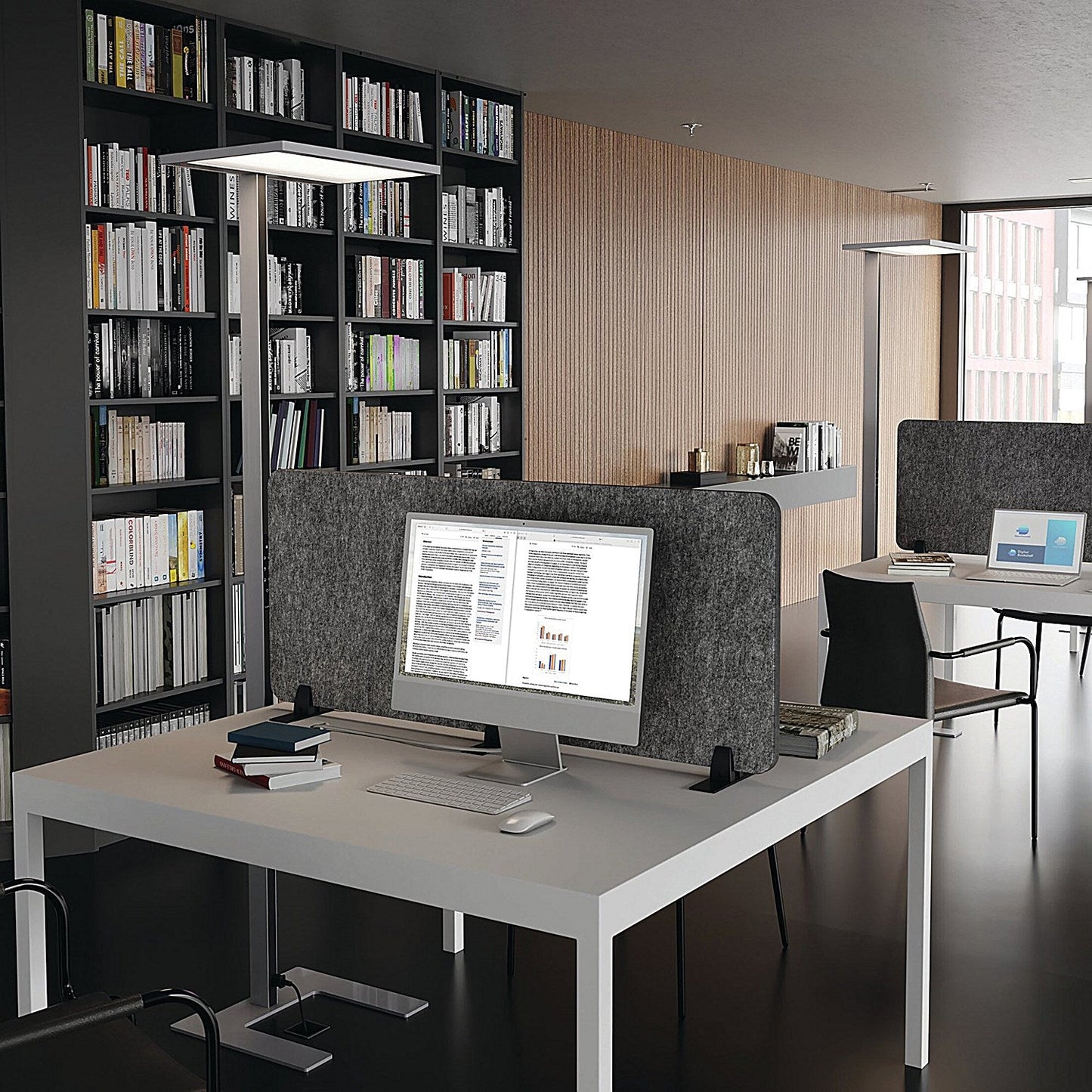 Durable Recycled Felt Desk Divider Panel 120cm Grey Easy2Order : DB74368