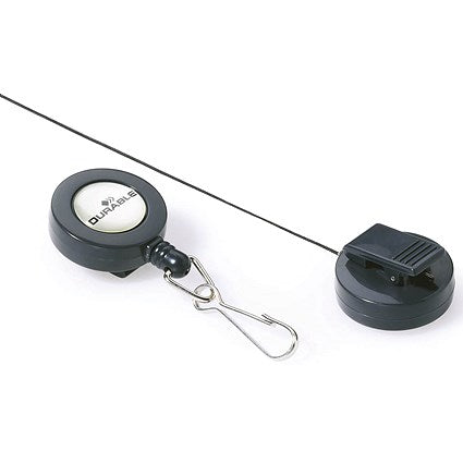 Durable Badge Reel with Snap Fastener, 850mm, Pack of 10