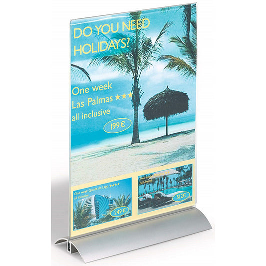 Durable Acrylic Aluminium Stand Sign Holder A4 Easy2Order : DB80223