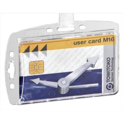 Durable Dual Security Badge Holder with Name Badge & 800mm Reel, Pack of 10