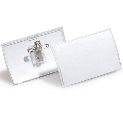 Durable Name Badge, Click Fold, Combi-Clip, 90x54mm, Pack of 25