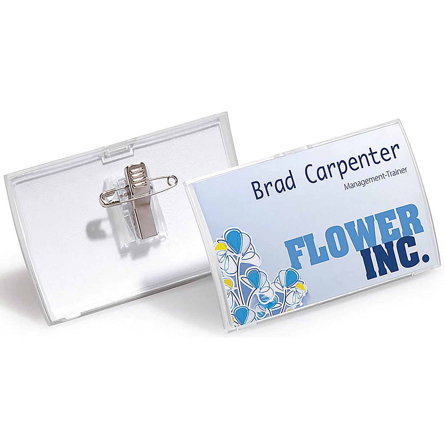 Durable Name Badge, Click Fold, Combi-Clip, 90x54mm, Pack of 25