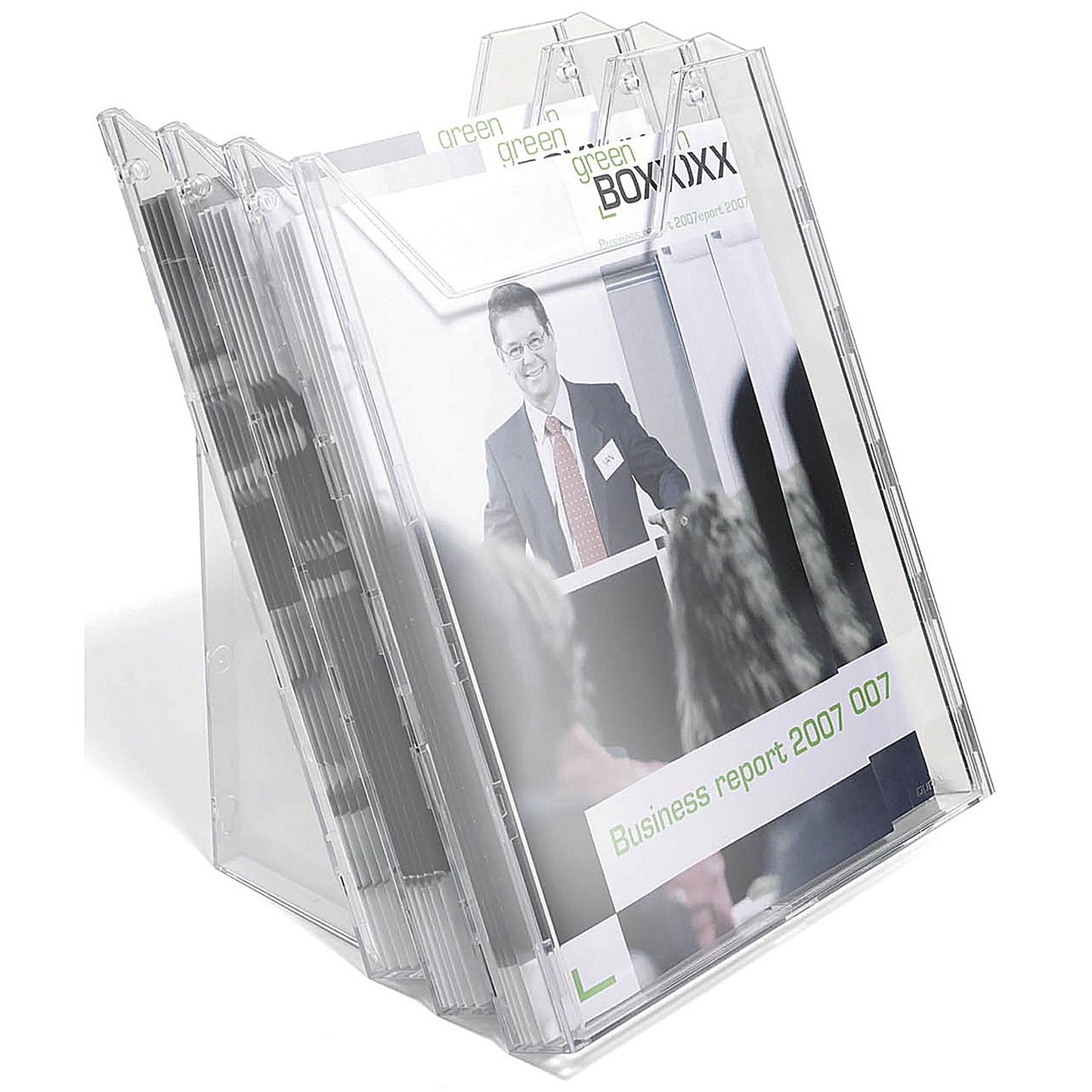 Durable Combiboxx A4 Literature Holder, Portrait, Clear, Set of 3