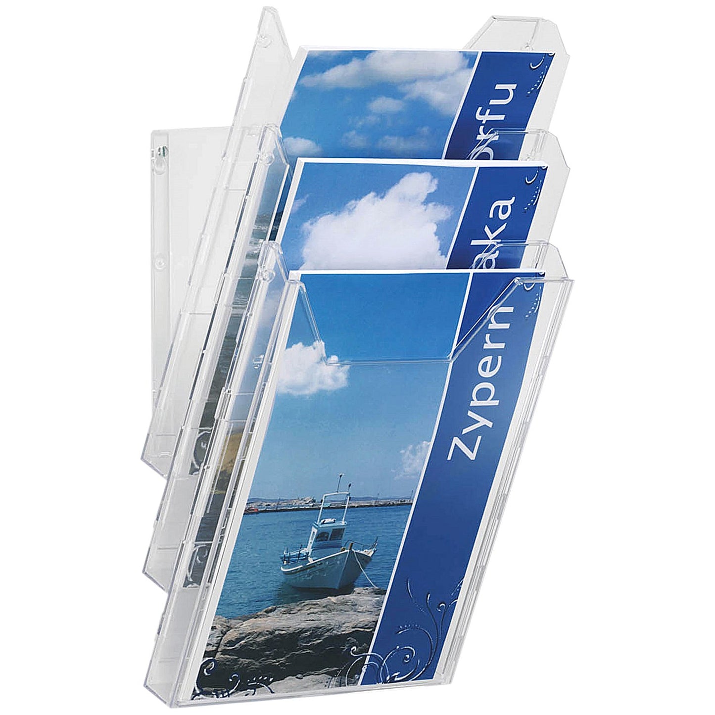Durable Combiboxx A4 Literature Holder, Portrait, Clear, Set of 3