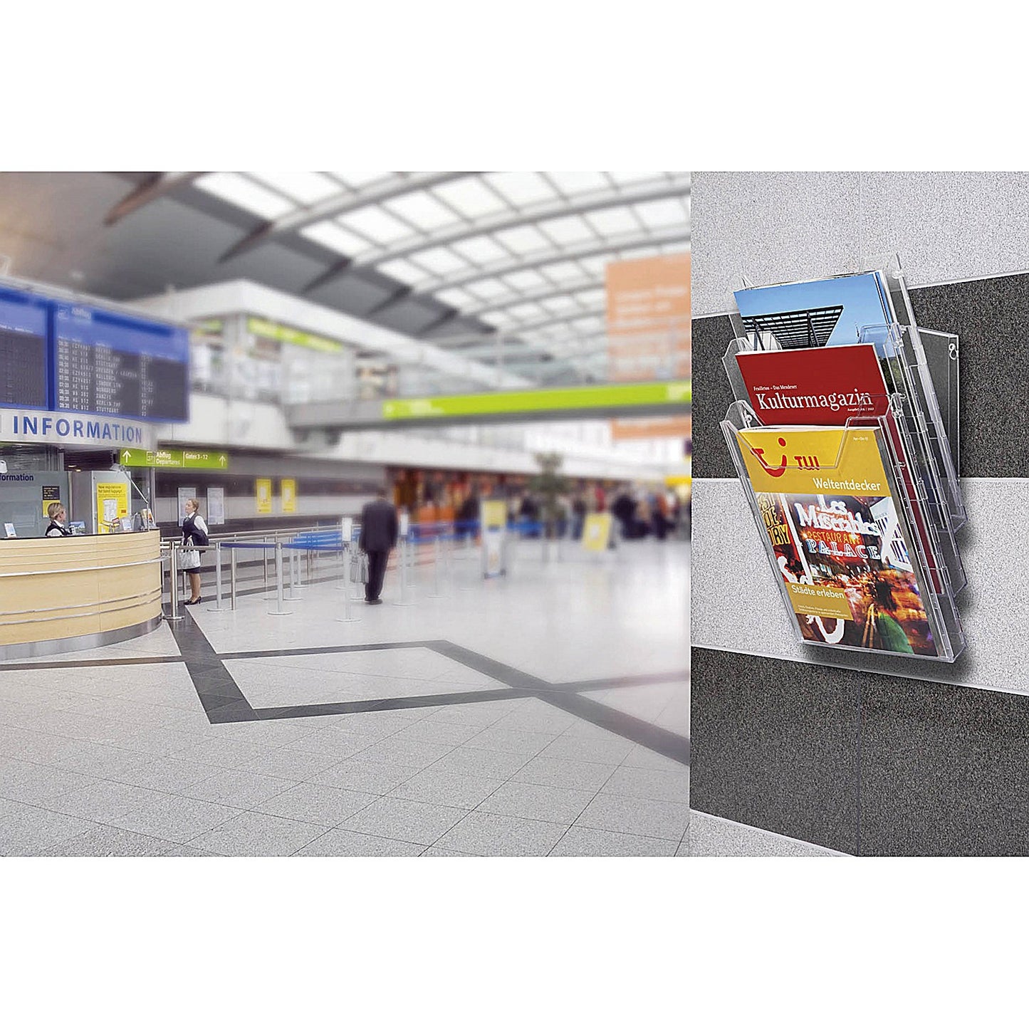 Durable Combiboxx A4 Literature Holder, Portrait, Clear, Set of 3