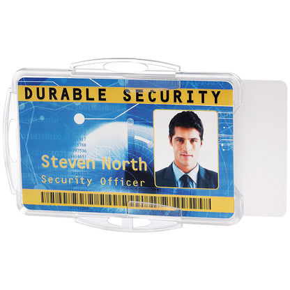 Durable Dual Security Pass Holder, 54x85mm, Clear, Pack of 10