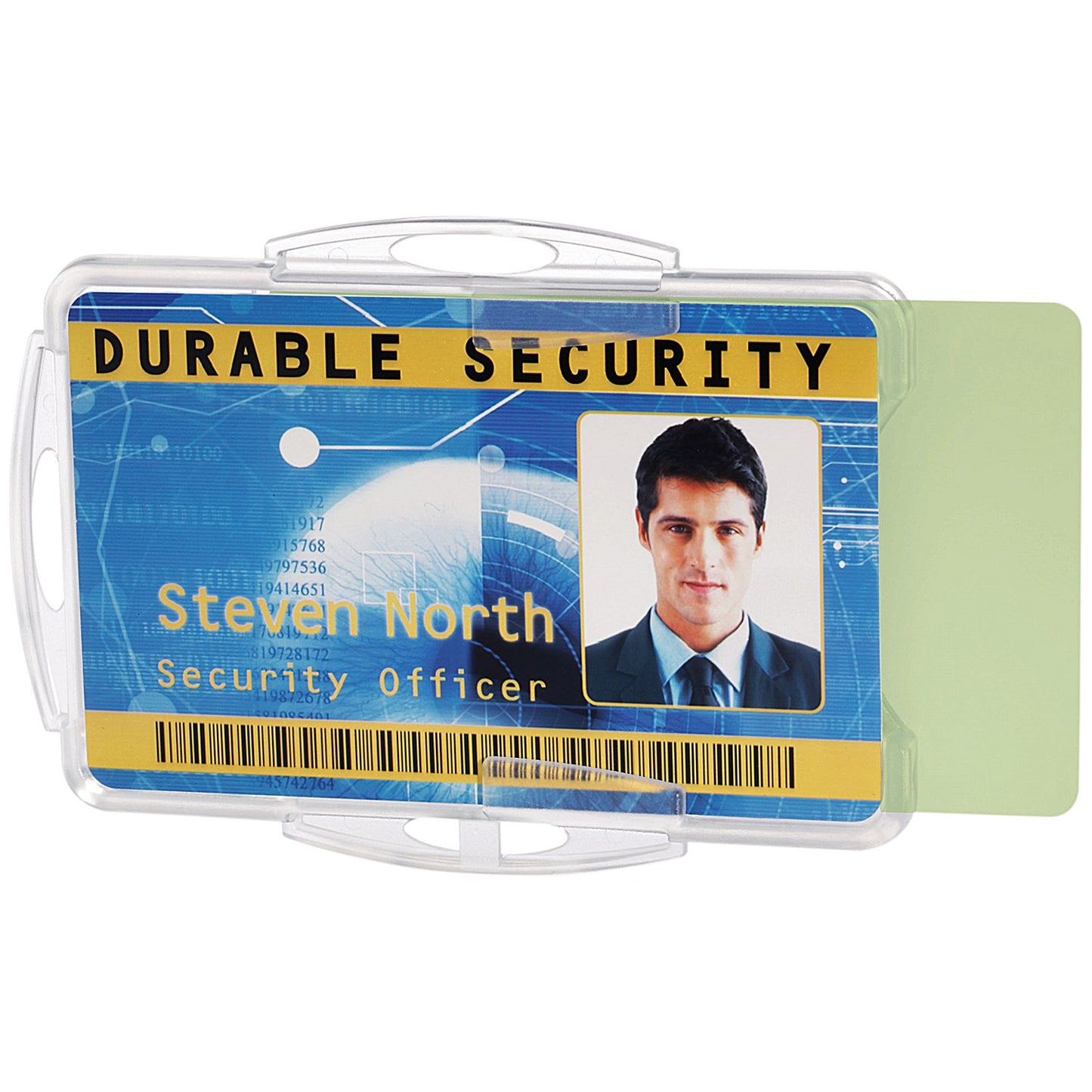 Durable Dual Security Pass Holder, 54x85mm, Clear, Pack of 10