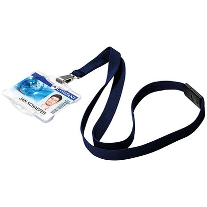 Durable Lanyard & Snap Hook, Blue, Pack of 10