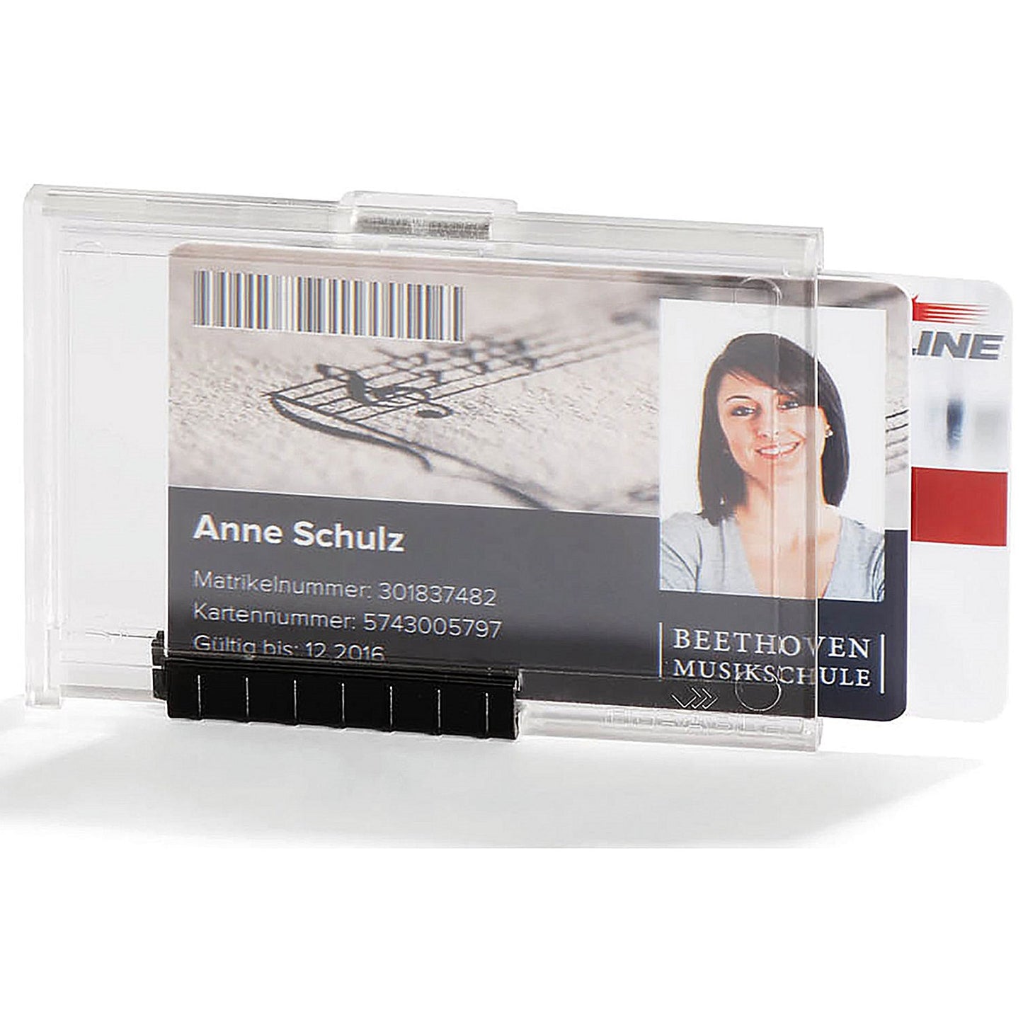 Durable Duo Pushbox Security Pass Holder, 57x87mm, Clear, Pack of 10