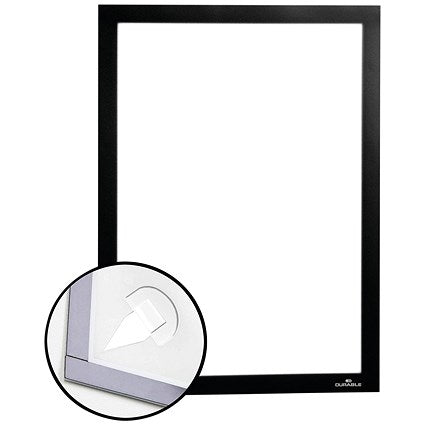 Durable Duraframe Wallpaper Info Frame, A4, Black