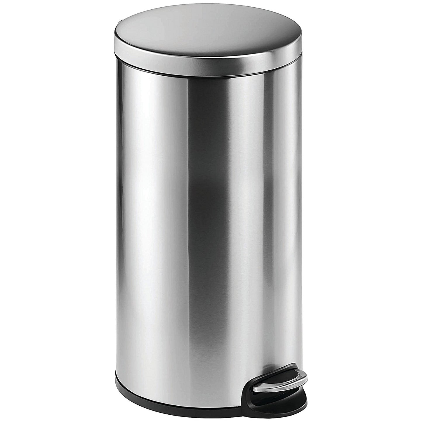 Durable Stainless Steel Soft Release Fingerproof Coating Pedal Bin, 30 Litre, Silver