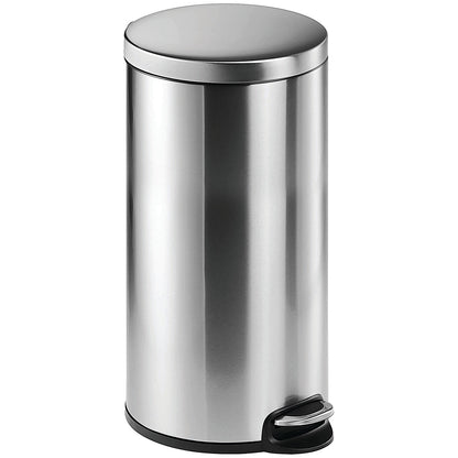 Durable Stainless Steel Soft Release Fingerproof Coating Pedal Bin, 30 Litre, Silver