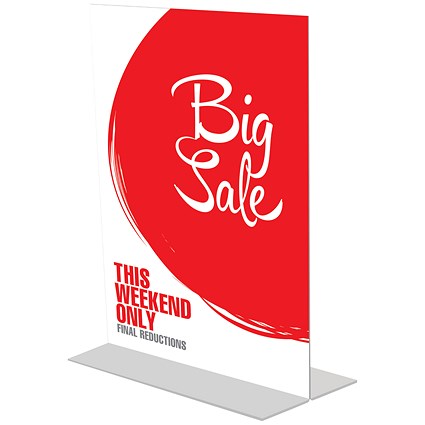 Announce Stand Up Sign Holder, A6, Clear