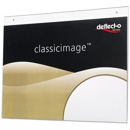 Deflecto Landscape Wall Sign Holder, A4, Clear