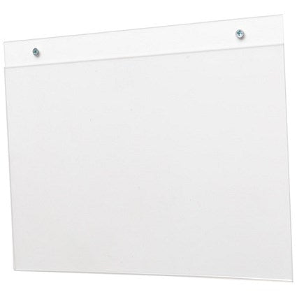 Deflecto Landscape Wall Sign Holder, A4, Clear