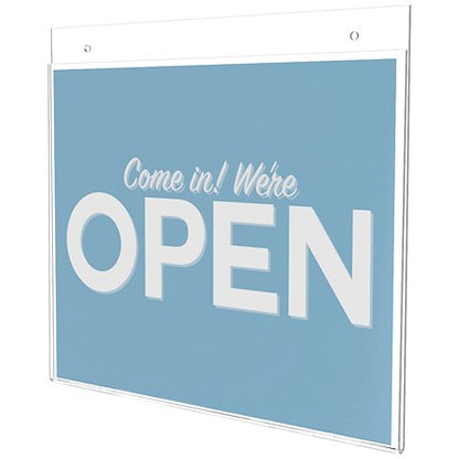 Deflecto Landscape Wall Sign Holder, A4, Clear