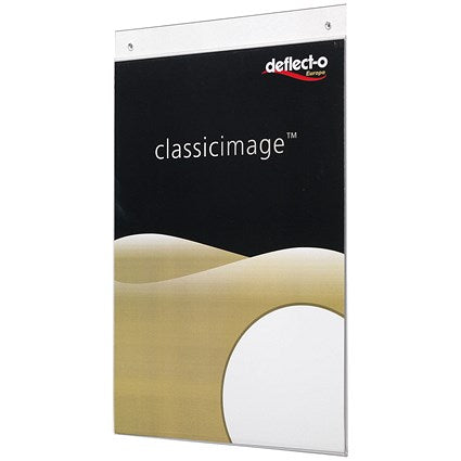 Deflecto Portrait Wall Sign Holder, A5, Clear