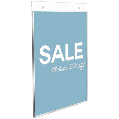 Deflecto Portrait Wall Sign Holder, A5, Clear