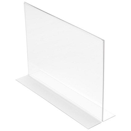 Announce Stand Up Sign Holder, A4 Landscape, Clear