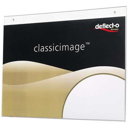 Deflecto Landscape Wall Sign Holder, A3, Clear