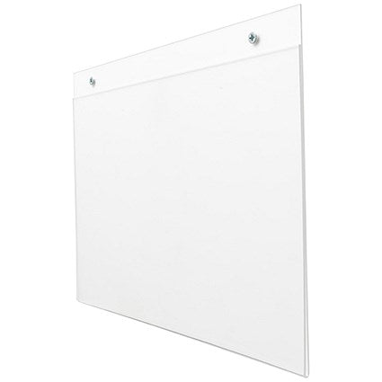 Deflecto Landscape Wall Sign Holder, A3, Clear