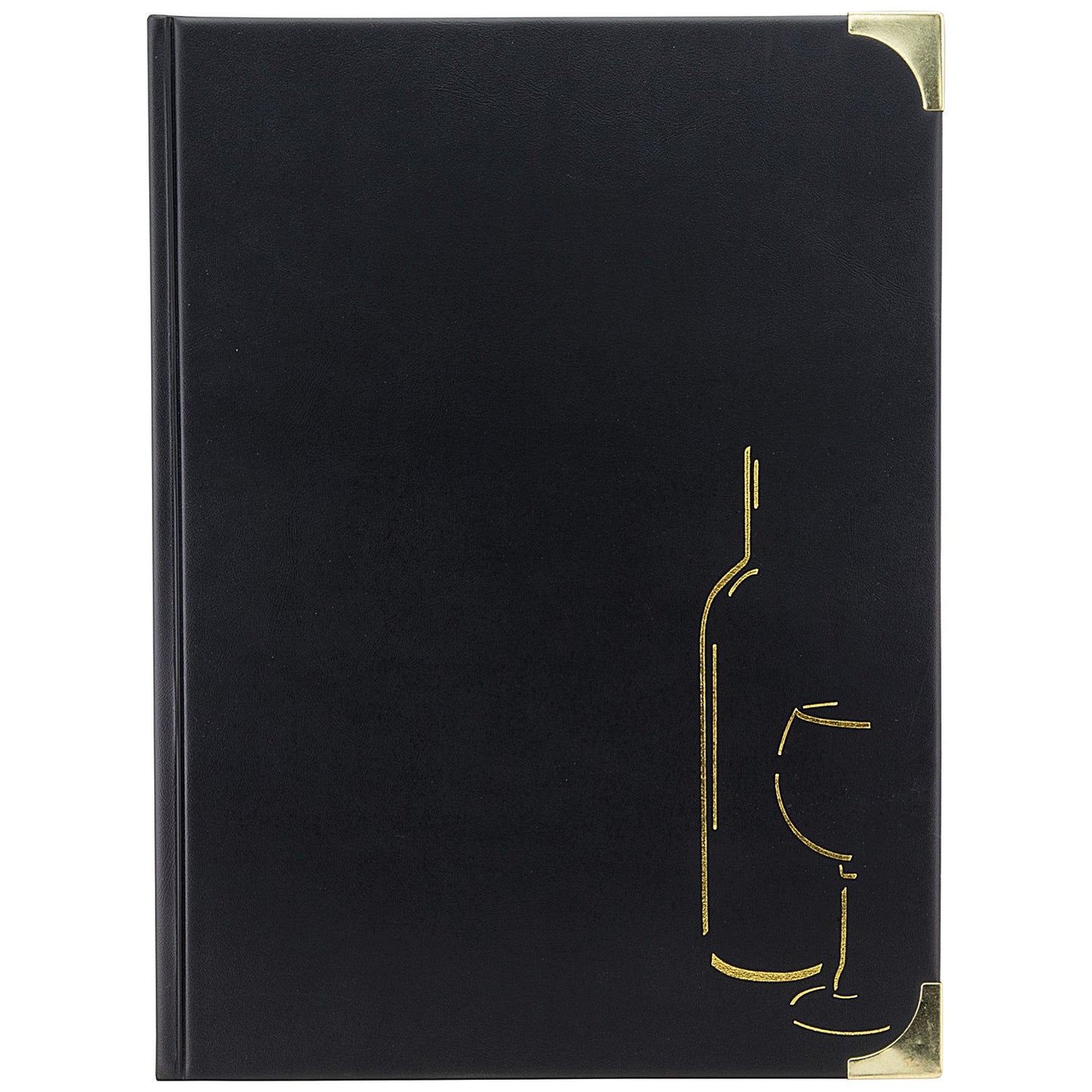 Securit Basic Range Wine Book, A4, 4 Fixed Double-sided Inserts, Black