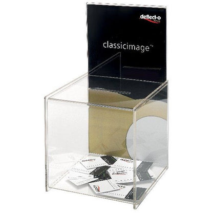 Deflecto Suggestion Box with Sign Holder, Clear