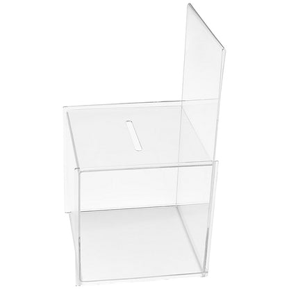 Deflecto Suggestion Box with Sign Holder, Clear