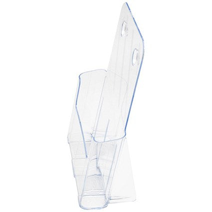 Deflecto Standard Rigid Literature Holder, A4, Clear