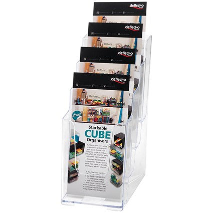 Deflecto 4 Tier Literature Holder 1/3 A4