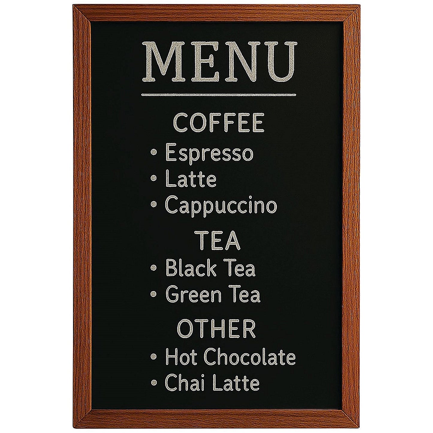 Deflecto Wall Mounted Chalkboard 300x400mm Teak Easy2Order : DF91448