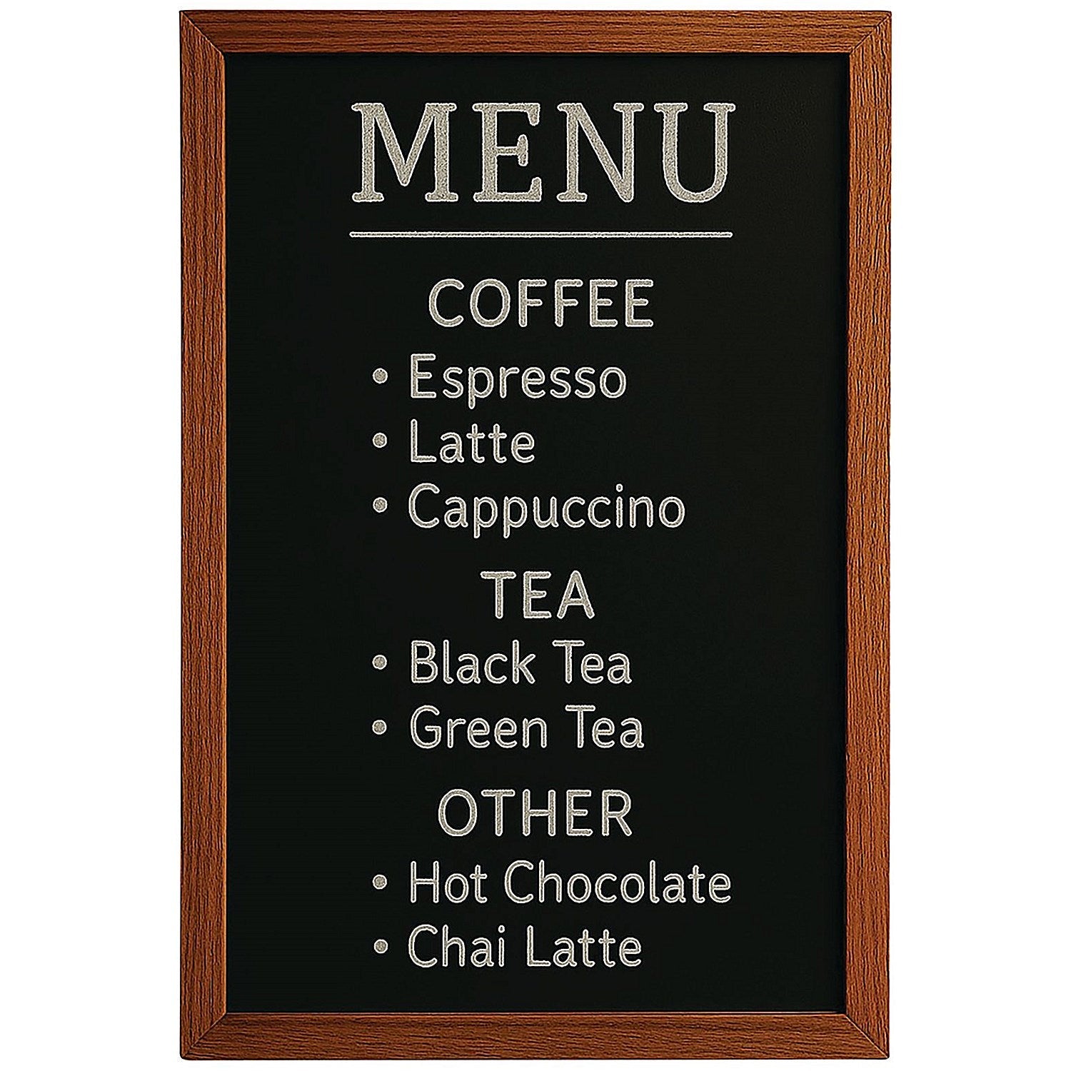Deflecto Wall Mounted Chalkboard 300x400mm Teak Easy2Order : DF91448