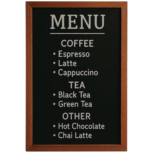 Deflecto Wall Mounted Chalkboard 400x600mm Teak Easy2Order : DF91449