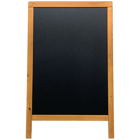Deflecto Double Sided Pavement A Frame Chalkboard 850x545x440mm Teak Easy2Order : DF91455