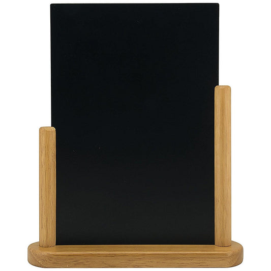 Deflecto Double Sided Small Countertop Chalkboard Information Display Teak Easy2Order : DF91470