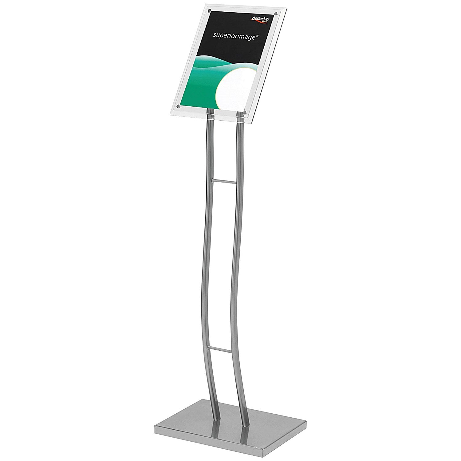 Deflecto Curve Floor Standing Sign/Information Holder A4 370x280x1260mm