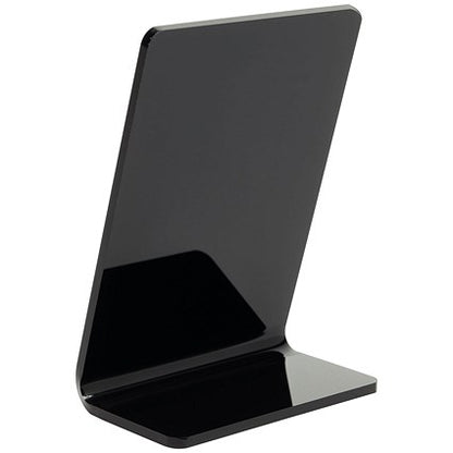 Deflecto Slanted Display Sign Holder, A7, Portrait, Black