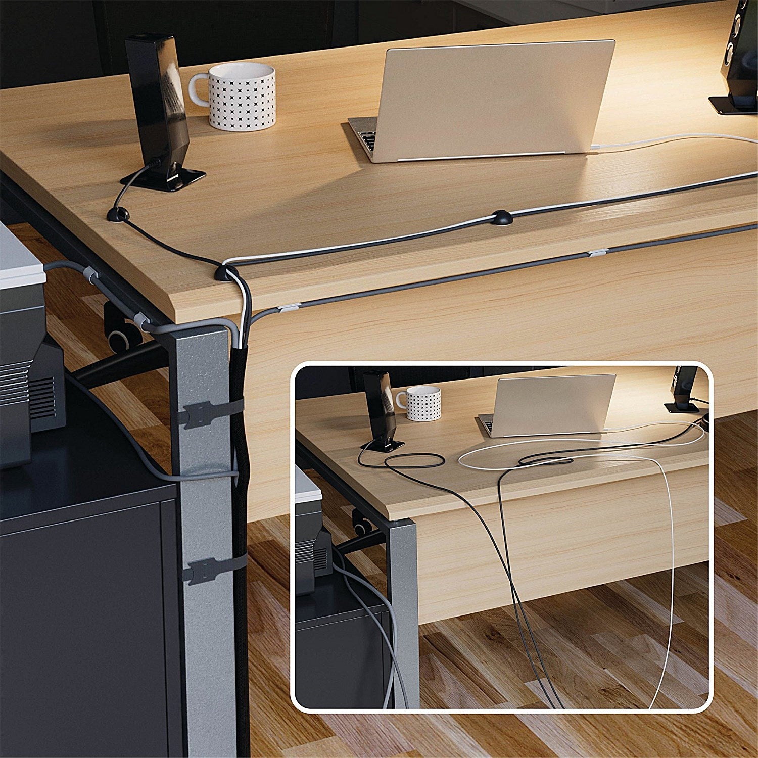 D-Line Cable Tidy Kit 4-in-1 Cable Management Set Easy2Order : DL60674