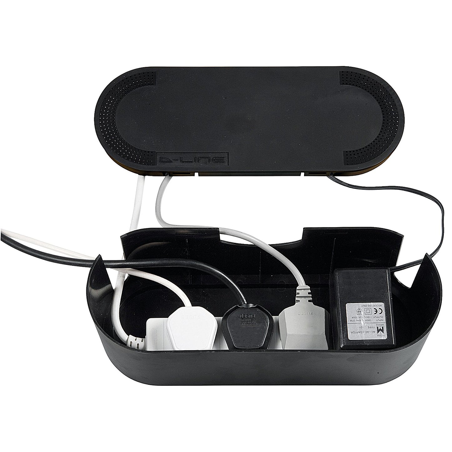 D-Line Cable Tidy Unit, Small, Black