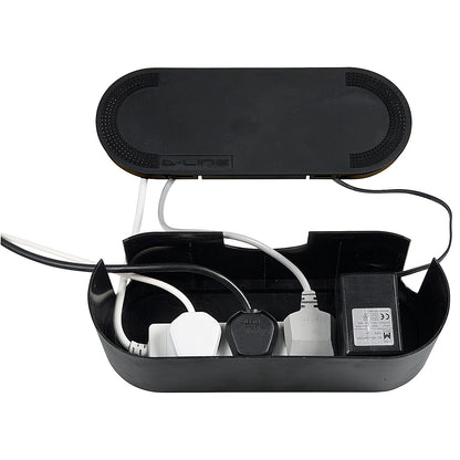 D-Line Cable Tidy Unit, Small, Black