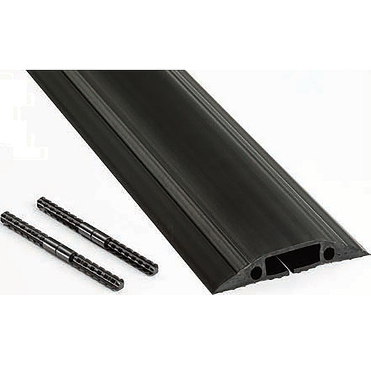D-Line Floor Cable Cover, 30mmx10mm Channel, 1.8m Wide, Black