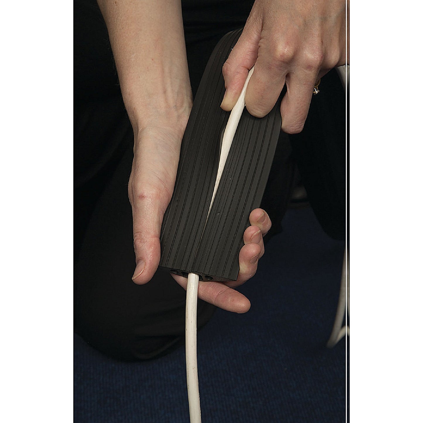 D-Line Floor Cable Cover, 30mmx10mm Channel, 1.8m Wide, Black