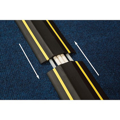 D-Line Floor Cable Cover, 30mmx10mm Channel, 1.8m Wide, Black & Yellow