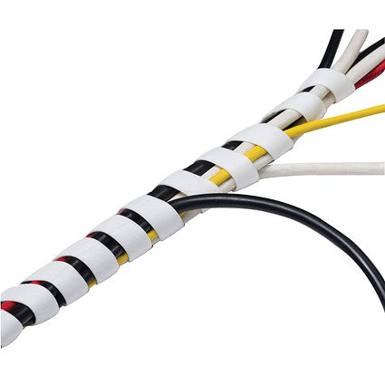 D-Line Cable Tidy Wrap, 2.5m, White