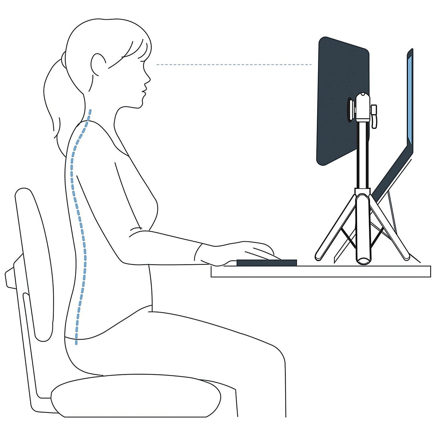 Standivarius X-Stand Portable Ergonomic Monitor/Tablet Stand Easy2Order : DMR33080