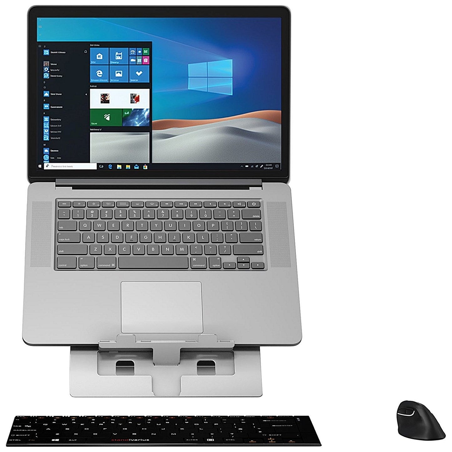 Standivarius StandArt Ergonomic Generalist Portable Laptop Stand, Silver