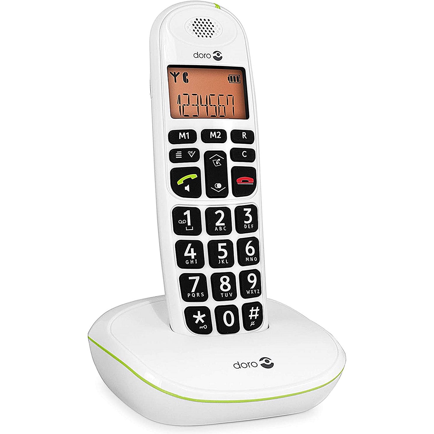 Doro DECT Cordless Telephone Big Button White Twin Pack PHONEEASY 100WD