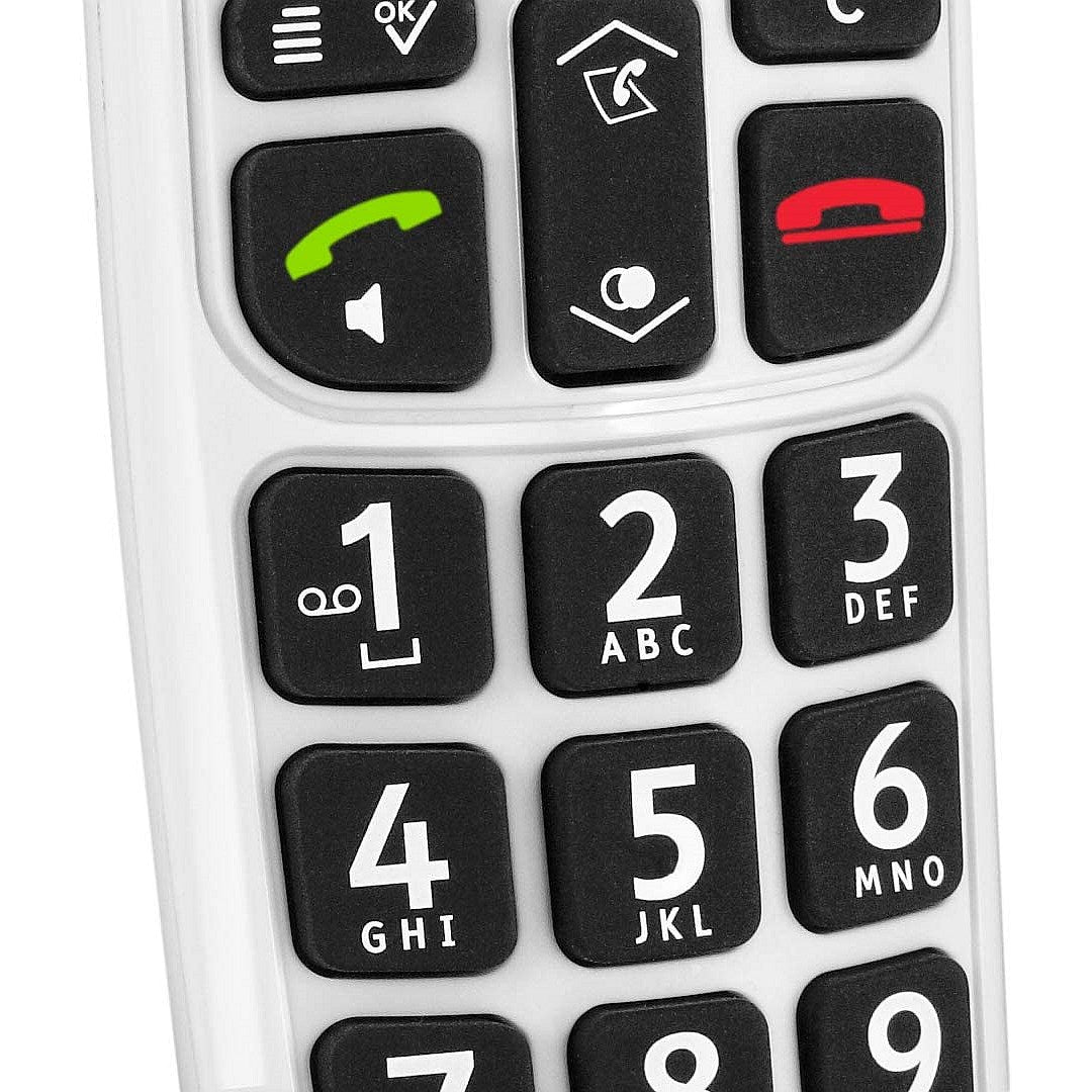 Doro DECT Cordless Telephone Big Button White Twin Pack PHONEEASY 100WD