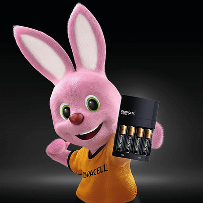 Duracell 4 Hour Batteries Charger, Comes with 2x AA and 2x AAA Batteries