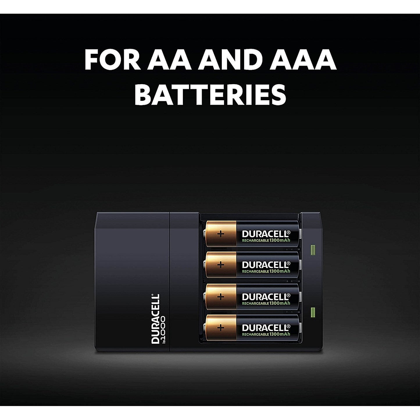 Duracell 4 Hour Batteries Charger, Comes with 2x AA and 2x AAA Batteries